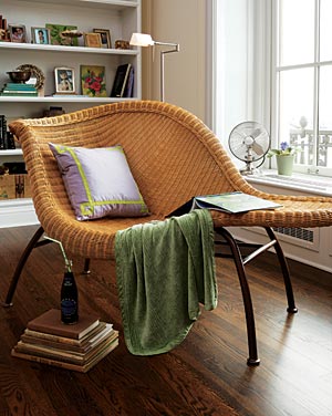 wicker chaise